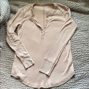 Aerie Real Soft Henley Long Sleeve